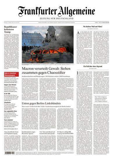 Das Cover der FAZ