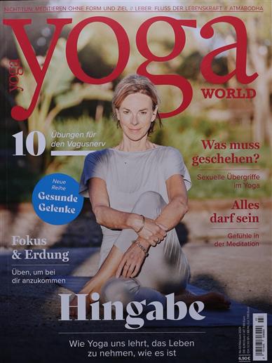 Das Cover der Zeitschrift Yoga World