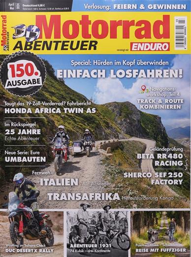Das Cover des Motorrad Abenteuer Magazins