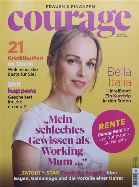 Cover der Courage – dem Wirtschafts- und Anlagemagazin für Frauen 