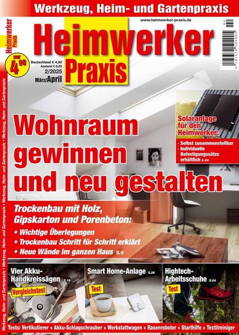 Cover der Zeitschrift Heimwerker Praxis 