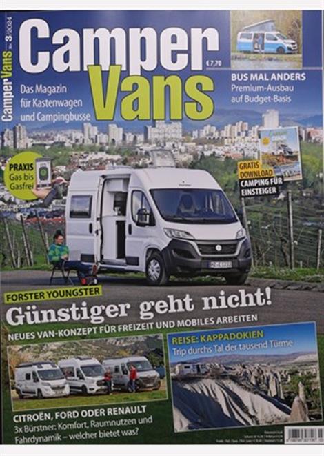 Das Cover der Zeitschrift Camper Vans