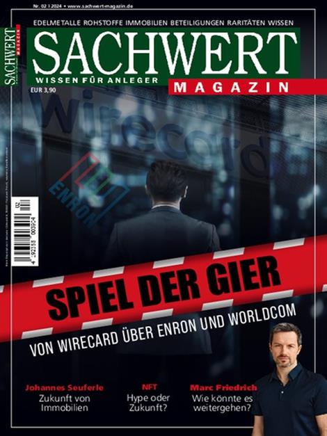 Das aktuelle Cover des Sachwert Magazin – Wissen für Anleger