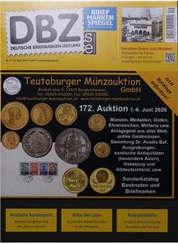 DBZ Briefmarkenzeitung Cover