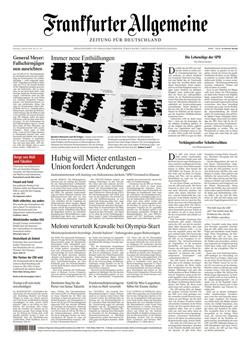 FAZ Frankfurter Allgemeine Mo-Sa E-Paper Cover