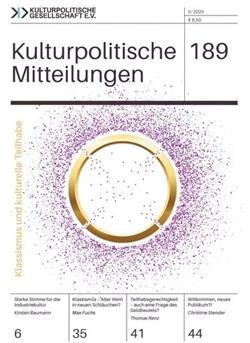 Kulturpolitische Mitteilungen Cover