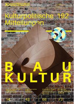 Kulturpolitische Mitteilungen Cover