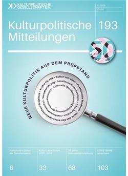 Kulturpolitische Mitteilungen Cover