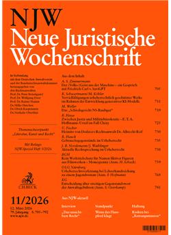 Neue Juristische Wochenschrift - NJW Cover
