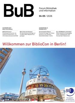 Forum Bibliothek und Information BuB E-Paper Cover