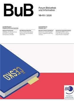 Forum Bibliothek und Information BuB E-Paper Cover