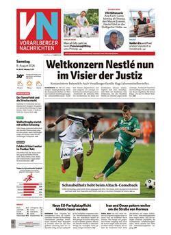 Vorarlberger Nachrichten am Samstag Cover