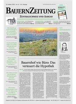 BauernZeitung Zentralschweiz Cover