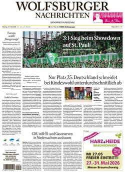 Wolfsburger Nachrichten E-Paper Cover