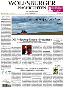 Wolfsburger Nachrichten E-Paper Cover