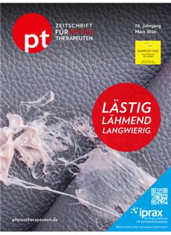 pt Zeitschrift für Physiotherapeuten Cover