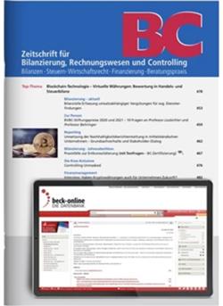 BC Zeitschrift für Bilanzierung Cover