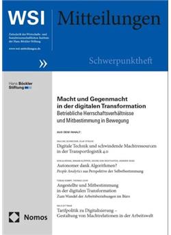 WSI Mitteilungen - Institutionen Cover