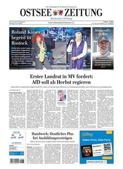 Ostsee Zeitung E-Paper Cover
