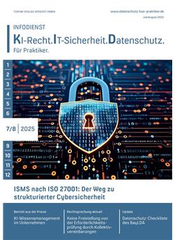 Infodienst KI-Recht.IT-Sicherheit. Datenschutz E-Paper Cover