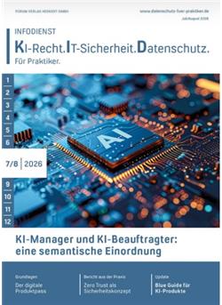 Infodienst KI-Recht.IT-Sicherheit. Datenschutz E-Paper Cover