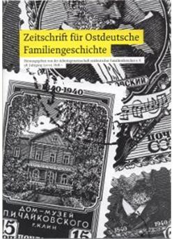 Zeitschrift für Ostdeutsche Familiengeschichte Cover