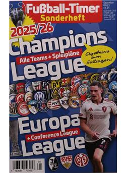 Fussball-Timer Champions League 2025/2026 Sonderheft Cover