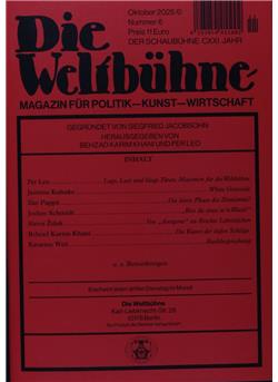 Weltbühne E-Paper Cover