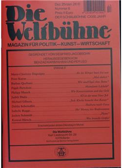 Weltbühne E-Paper Cover