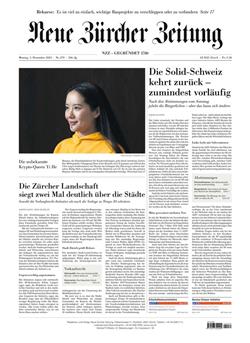 NZZ Neue Zürcher Zeitung Cover