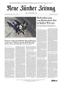 NZZ Neue Zürcher Zeitung Cover