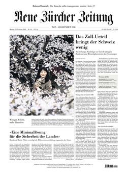 NZZ Neue Zürcher Zeitung Cover