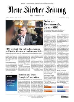 NZZ Neue Zürcher Zeitung Cover