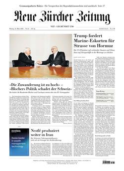 NZZ Neue Zürcher Zeitung Cover