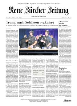NZZ Neue Zürcher Zeitung Cover