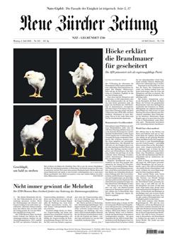 NZZ Neue Zürcher Zeitung Cover