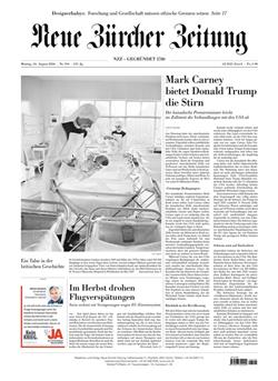 NZZ Neue Zürcher Zeitung Cover