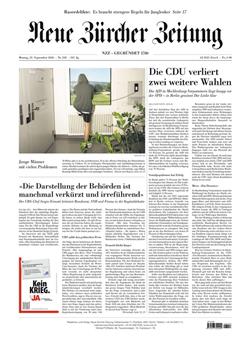 NZZ Neue Zürcher Zeitung Cover