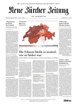 NZZ Neue Zürcher Zeitung Cover