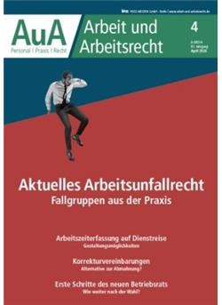 Arbeit und Arbeitsrecht - AuA Cover