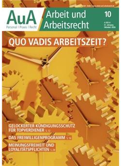 Arbeit & Arbeitsrecht - AuA Cover