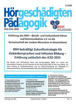 Hörgeschädigtenpädagogik Cover