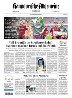 Hannoversche Allgemeine Zeitung E-Paper Cover