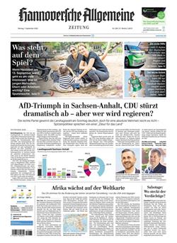 Hannoversche Allgemeine Zeitung E-Paper Cover