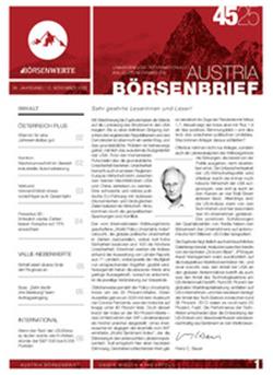 Austria Börsenbrief (Print) Cover