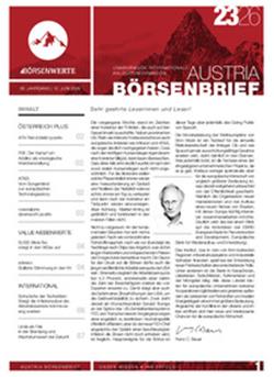 Austria Börsenbrief (Pdf) Cover