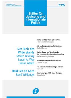 Blätter für deutsche und internationale Politik Cover