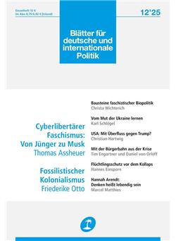 Blätter für deutsche und internationale Politik Cover