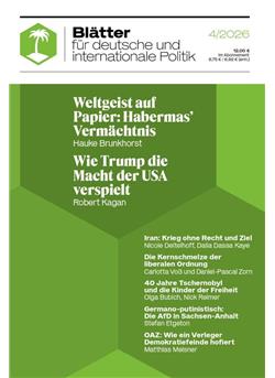 Blätter für deutsche und internationale Politik Cover