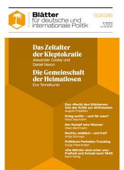 Blätter für deutsche und internationale Politik Cover